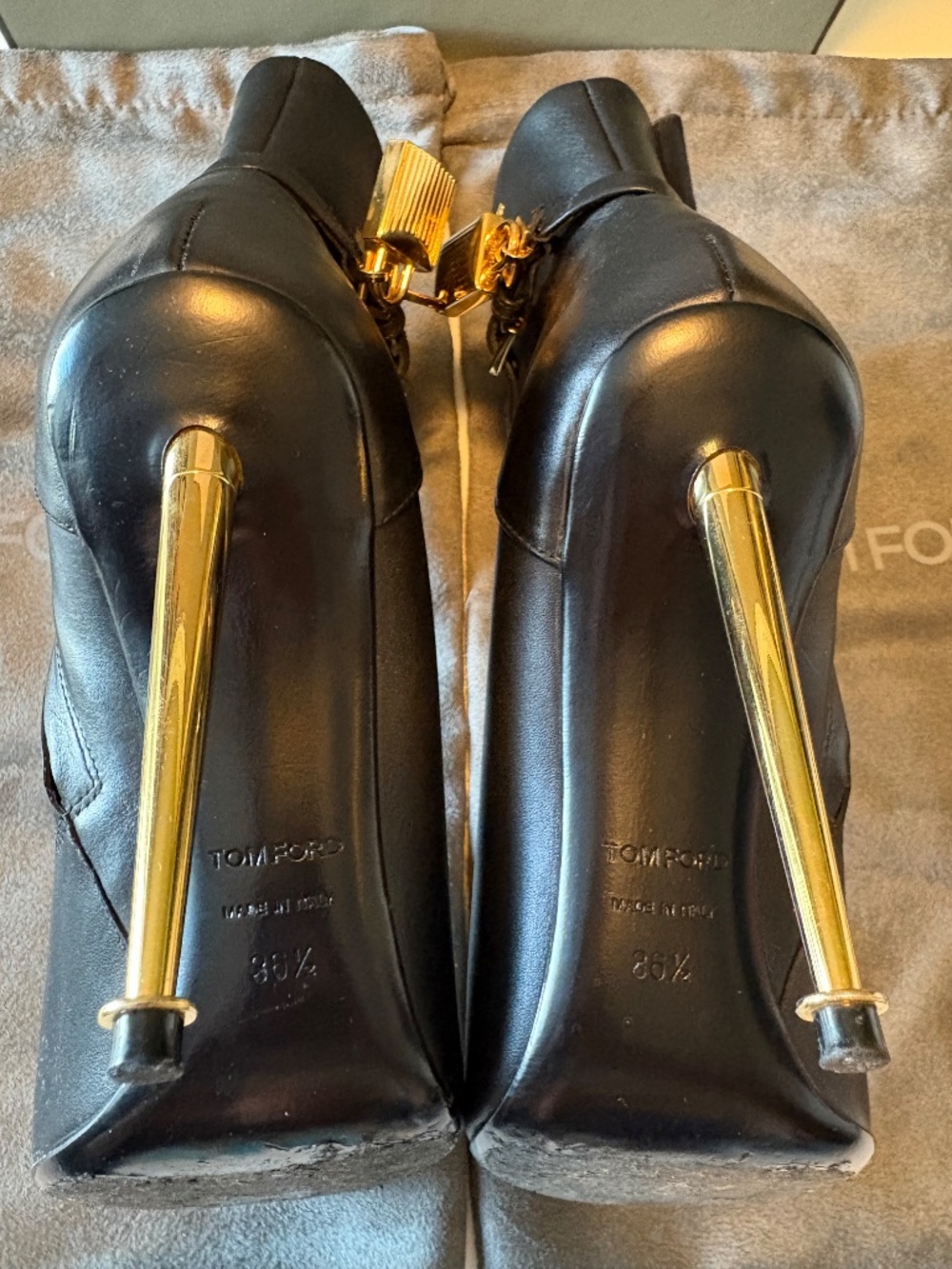 TOM FORD PADLOCK ANKLE BOOTIES - Picture 11 of 14